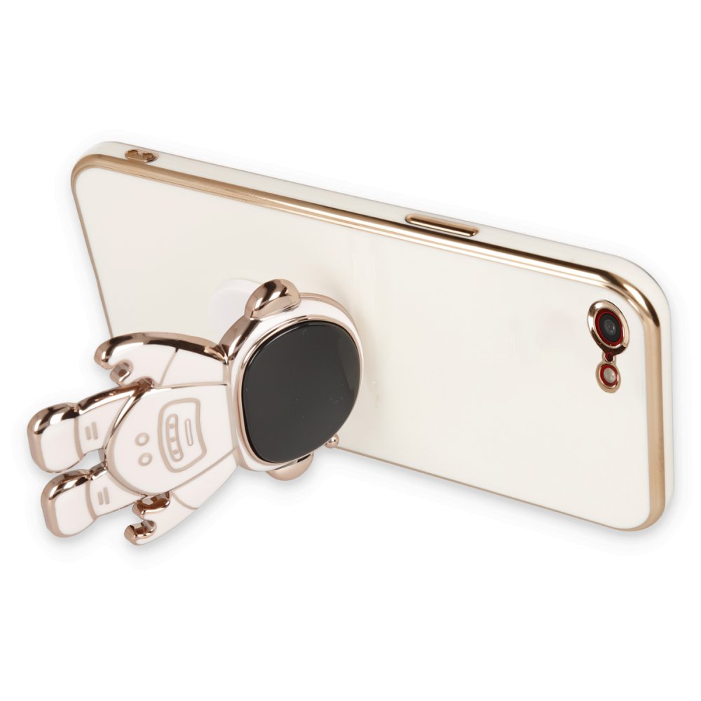 Newface iPhone 8 Kılıf Aston Stand Silikon - Beyaz