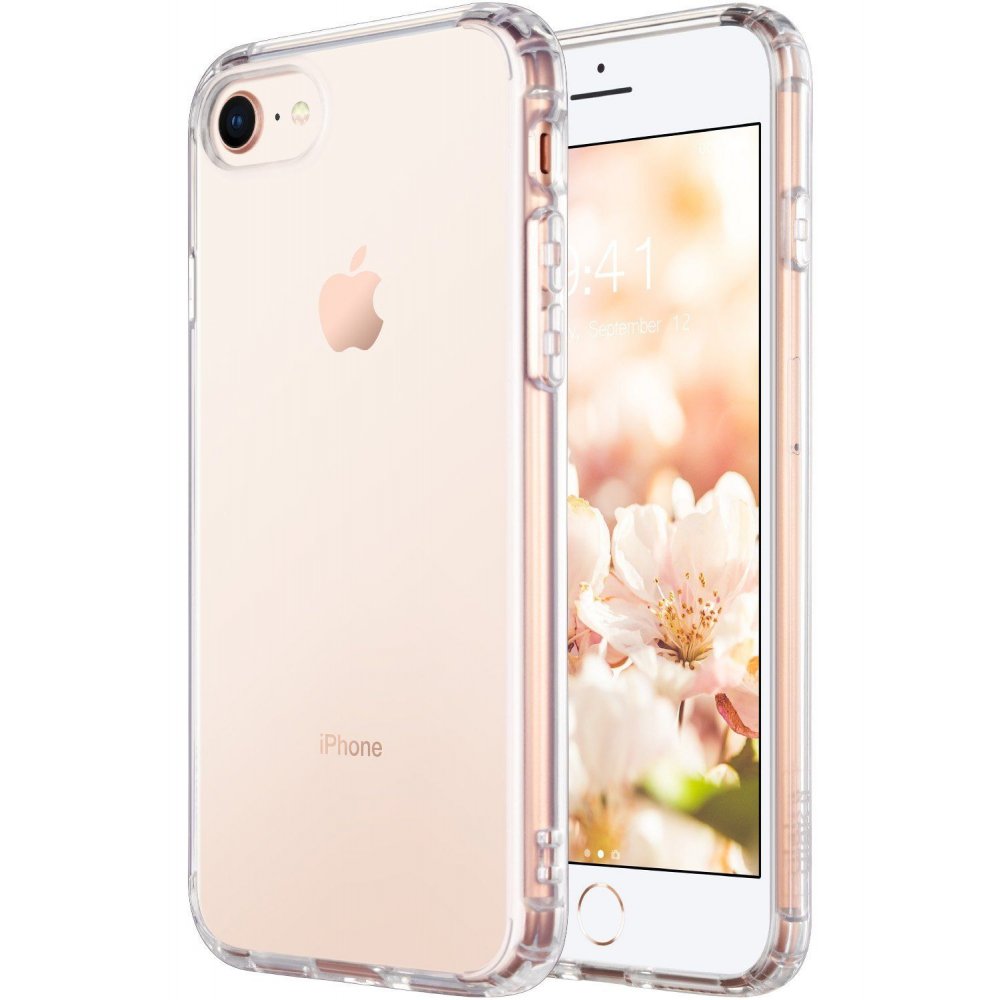 Newface iPhone 8 Kılıf Deluxe 2mm Şeffaf Silikon