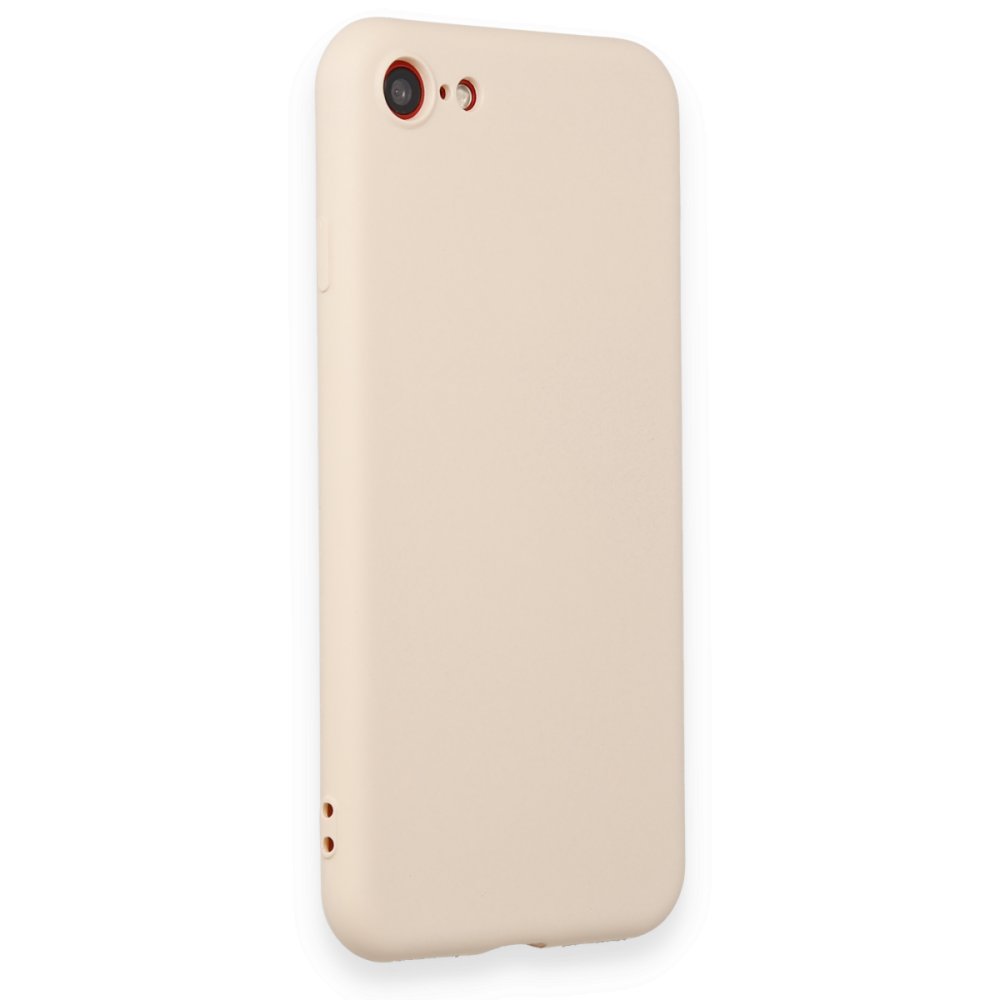 Newface iPhone 8 Kılıf First Silikon - Krem