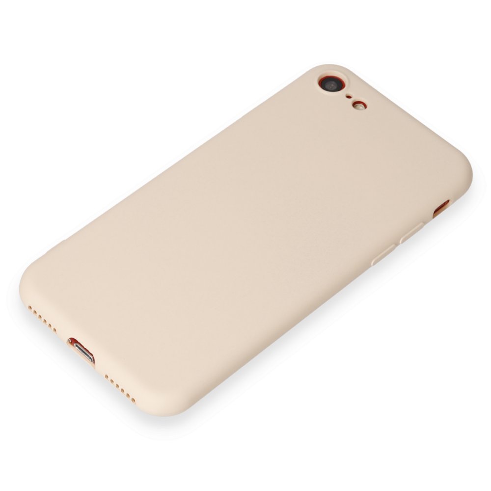 Newface iPhone 8 Kılıf First Silikon - Krem