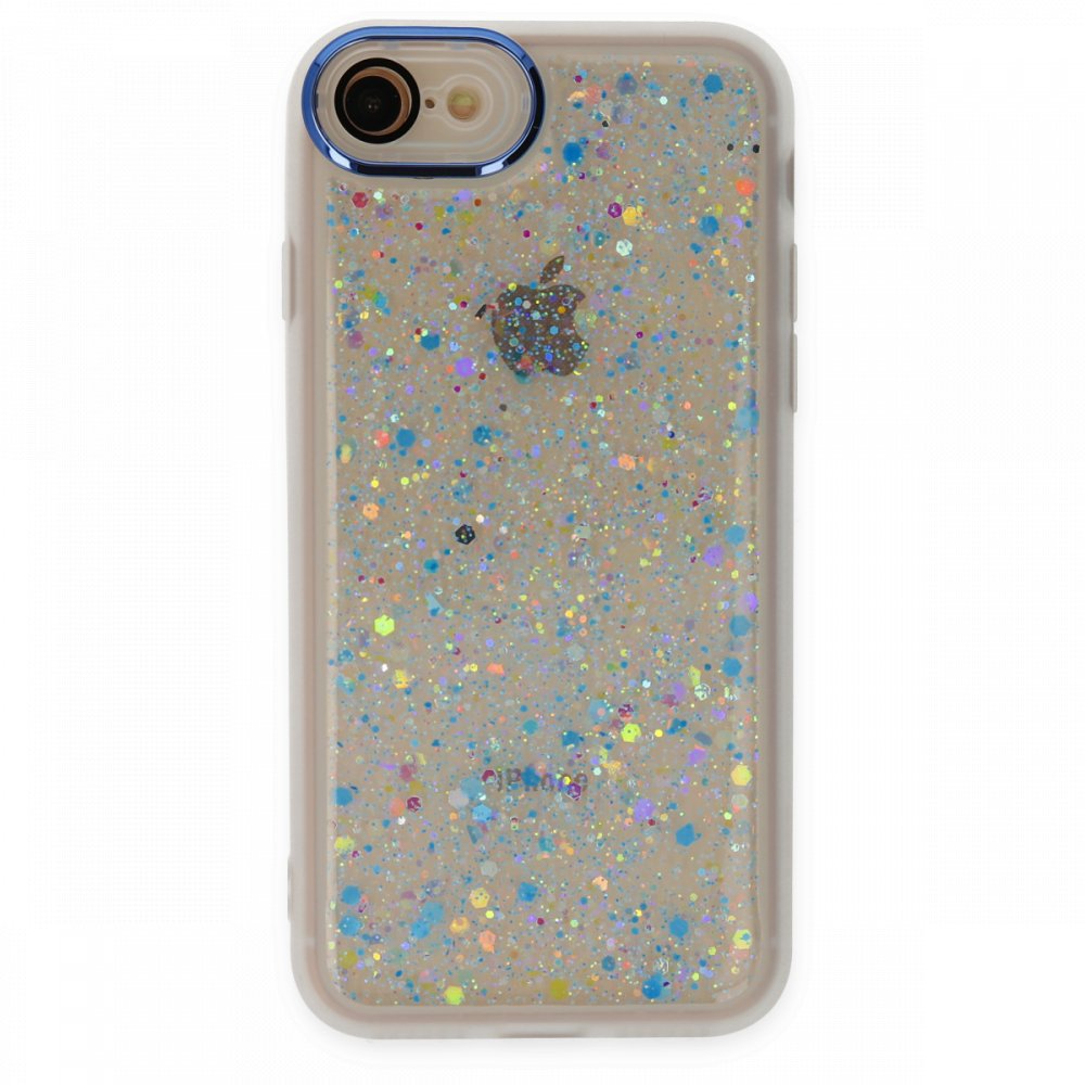 Newface iPhone 8 Kılıf Neon Light Silikon - Mavi