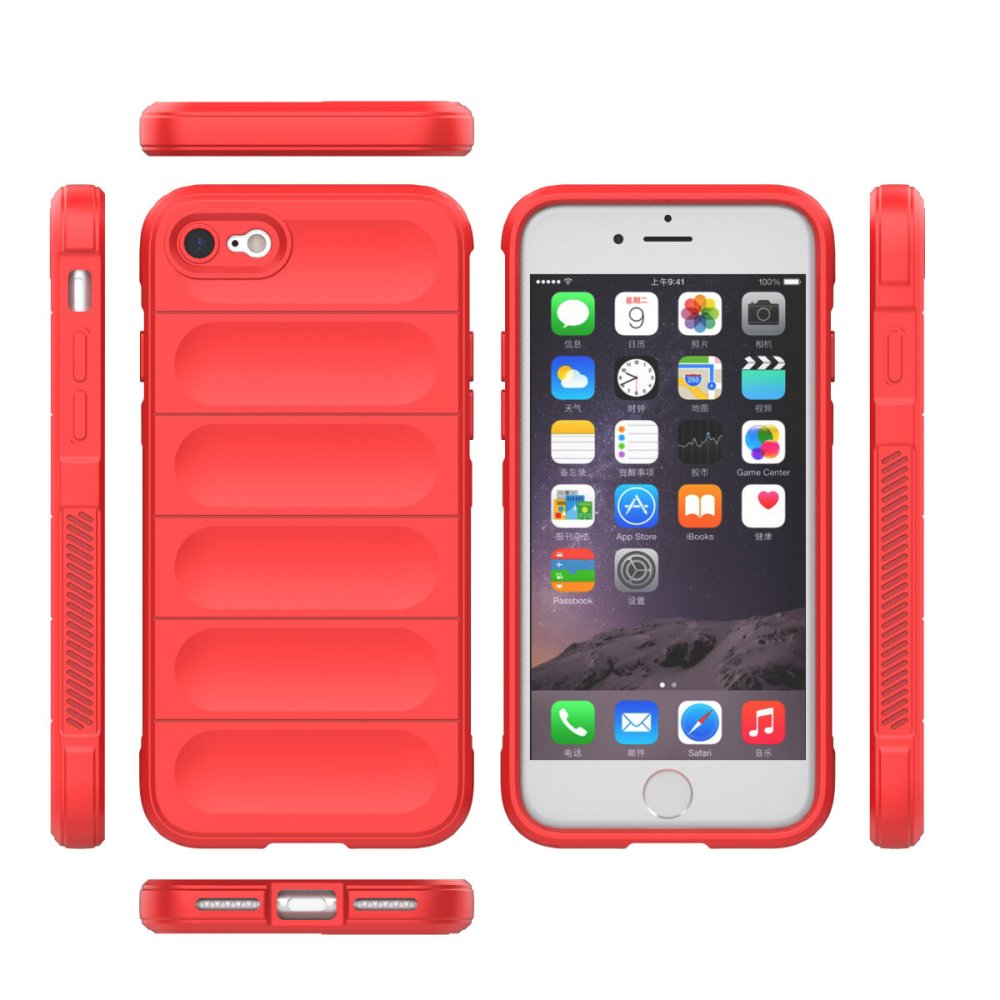 Newface iPhone 8 Kılıf Optimum Silikon - Kırmızı