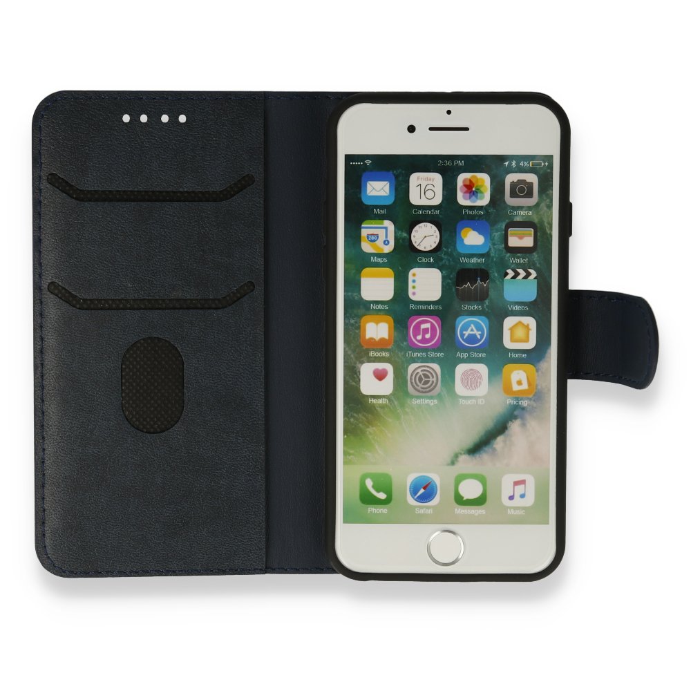 Newface iPhone 8 Kılıf Trend S Plus Kapaklı Kılıf - Lacivert