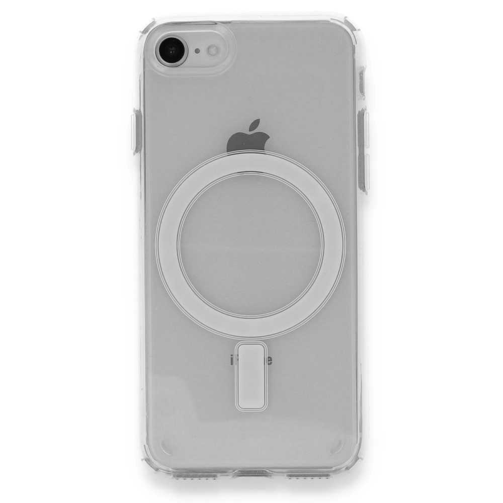 Newface iPhone 8 Kılıf Magneticsafe Şeffaf Silikon - Şeffaf