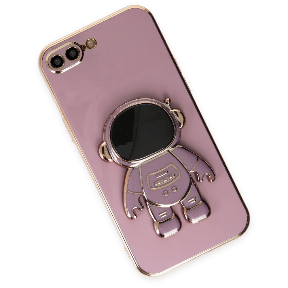 Newface iPhone 8 Plus Kılıf Aston Stand Silikon - Mor