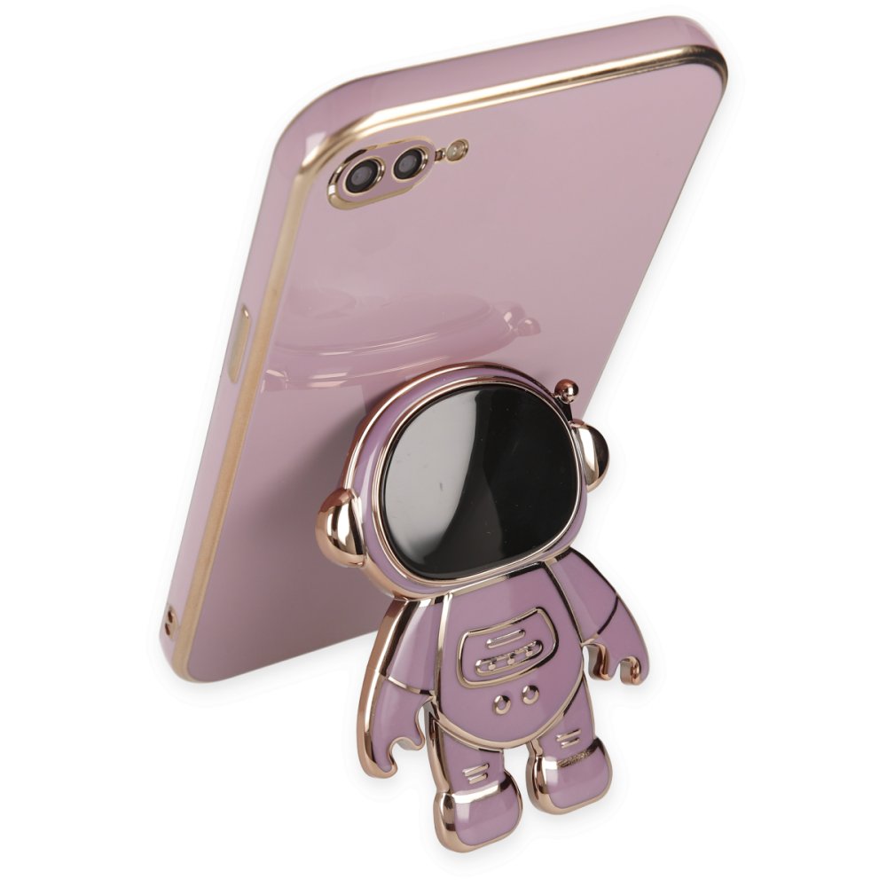 Newface iPhone 8 Plus Kılıf Aston Stand Silikon - Mor