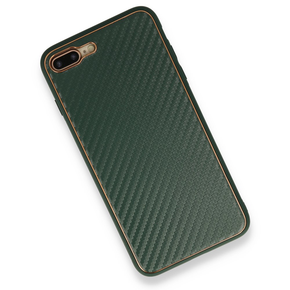 Newface iPhone 8 Plus Kılıf Coco Karbon Silikon - Yeşil