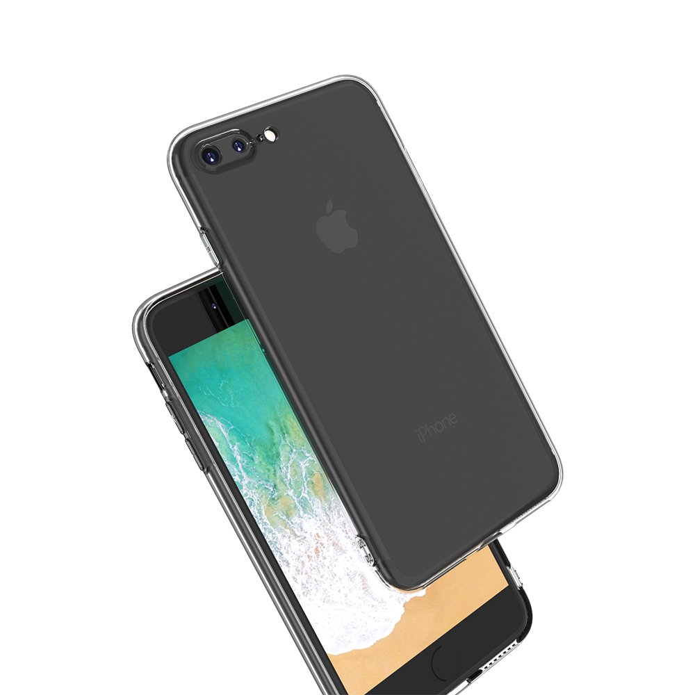 Newface iPhone 8 Plus Kılıf Deluxe 2mm Şeffaf Silikon