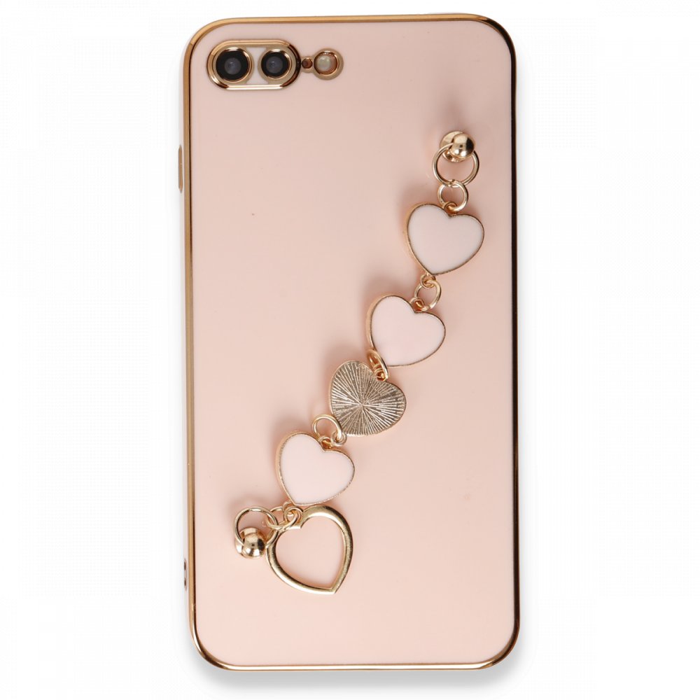 Newface iPhone 8 Plus Kılıf Esila Silikon - Pudra