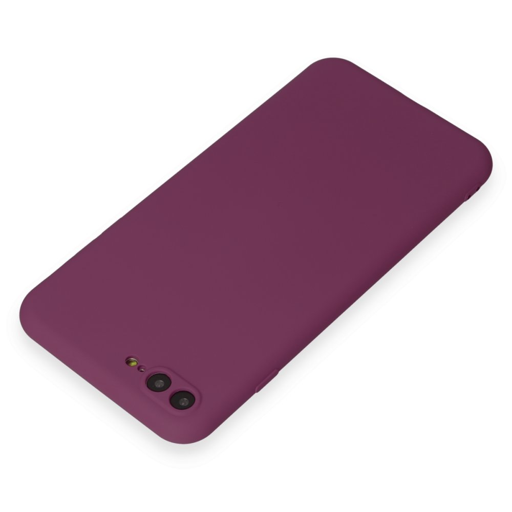 Newface iPhone 8 Plus Kılıf First Silikon - Mürdüm