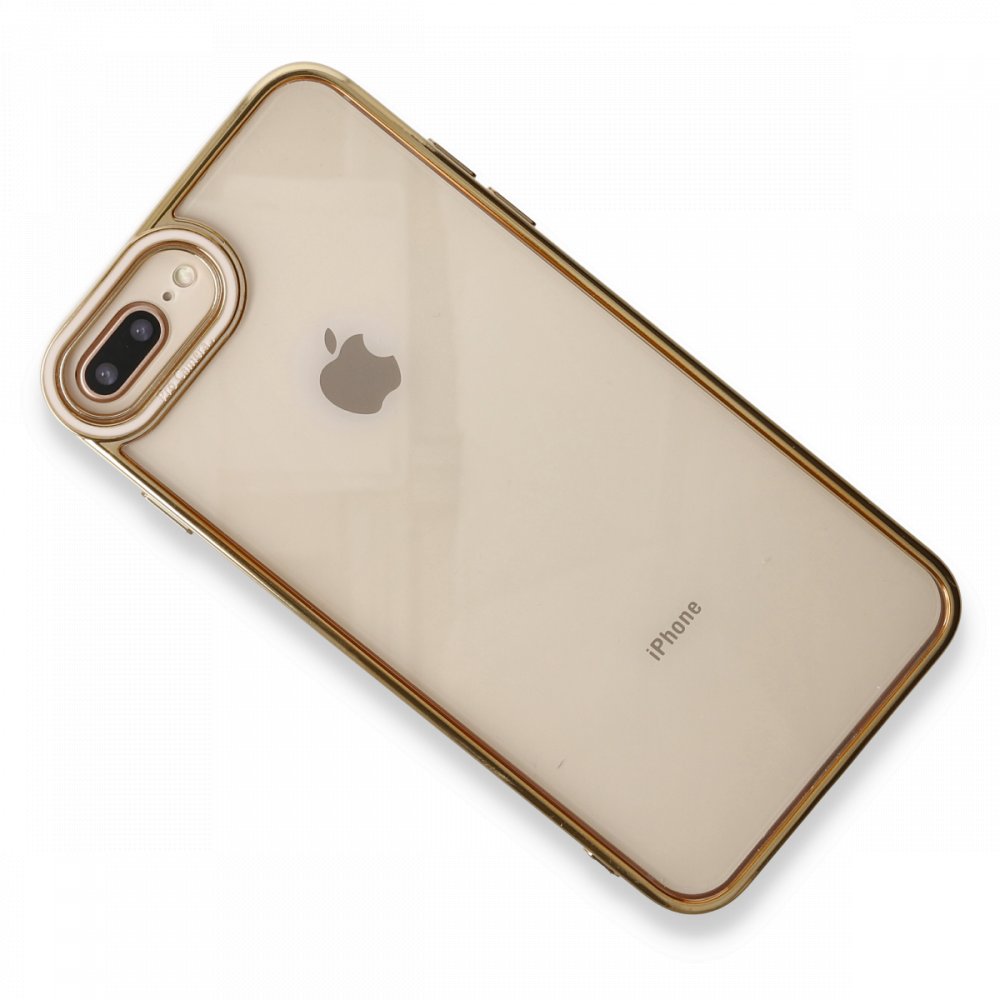 Newface iPhone 8 Plus Kılıf Liva Lens Silikon - Pudra