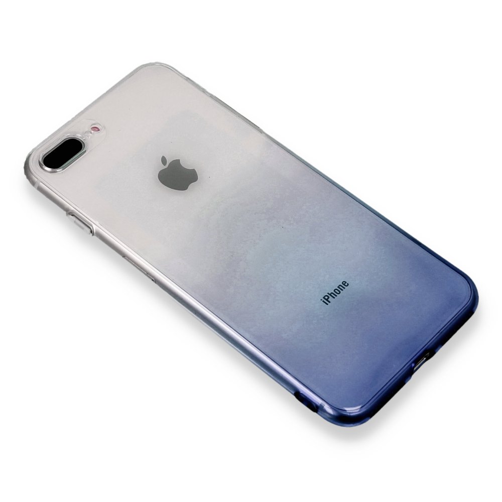 Newface iPhone 7 Plus Kılıf Lüx Çift Renkli Silikon - Siyah