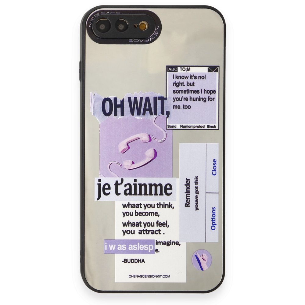 Newface iPhone 8 Plus Kılıf Mirror Desenli Kapak - Mirror - 4