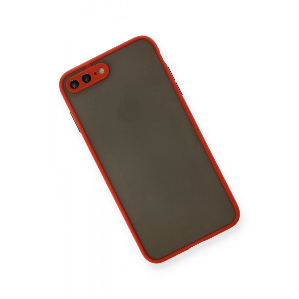 Newface iPhone 8 Plus Kılıf Montreal Silikon Kapak - Kırmızı