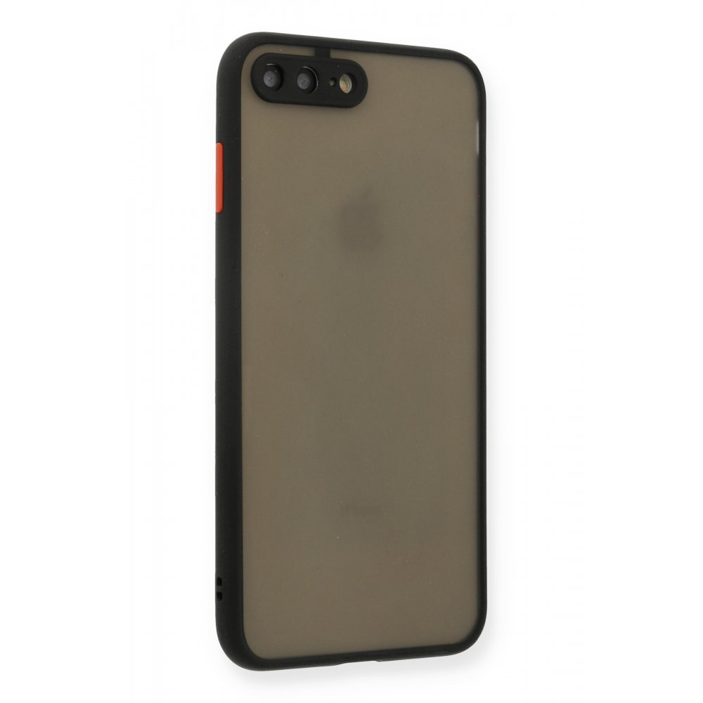 Newface iPhone 8 Plus Kılıf Montreal Silikon Kapak - Siyah