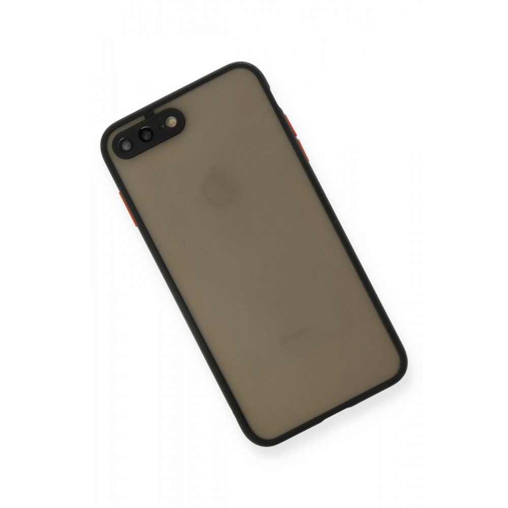 Newface iPhone 8 Plus Kılıf Montreal Silikon Kapak - Siyah