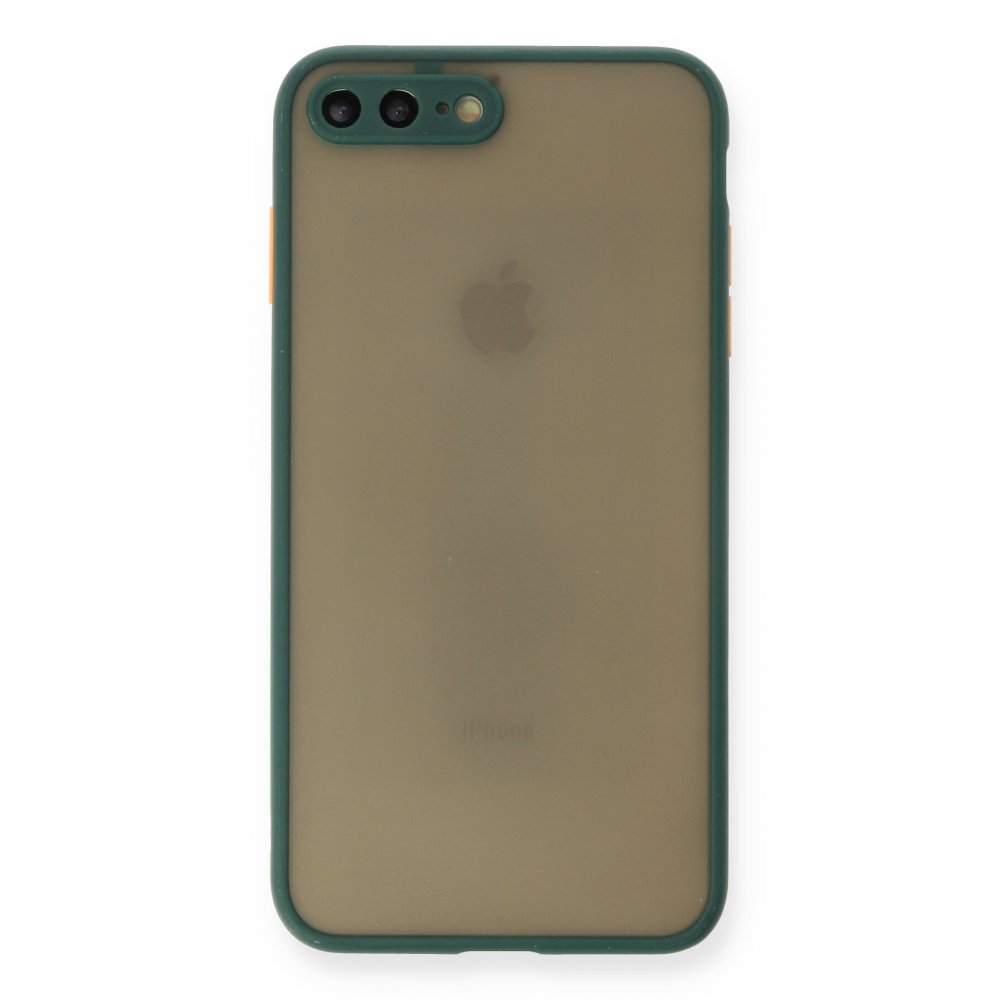 Newface iPhone 8 Plus Kılıf Montreal Silikon Kapak - Yeşil