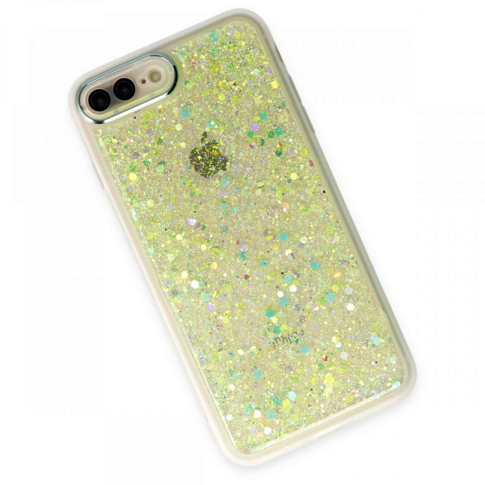 Newface iPhone 8 Plus Kılıf Neon Light Silikon - Yeşil