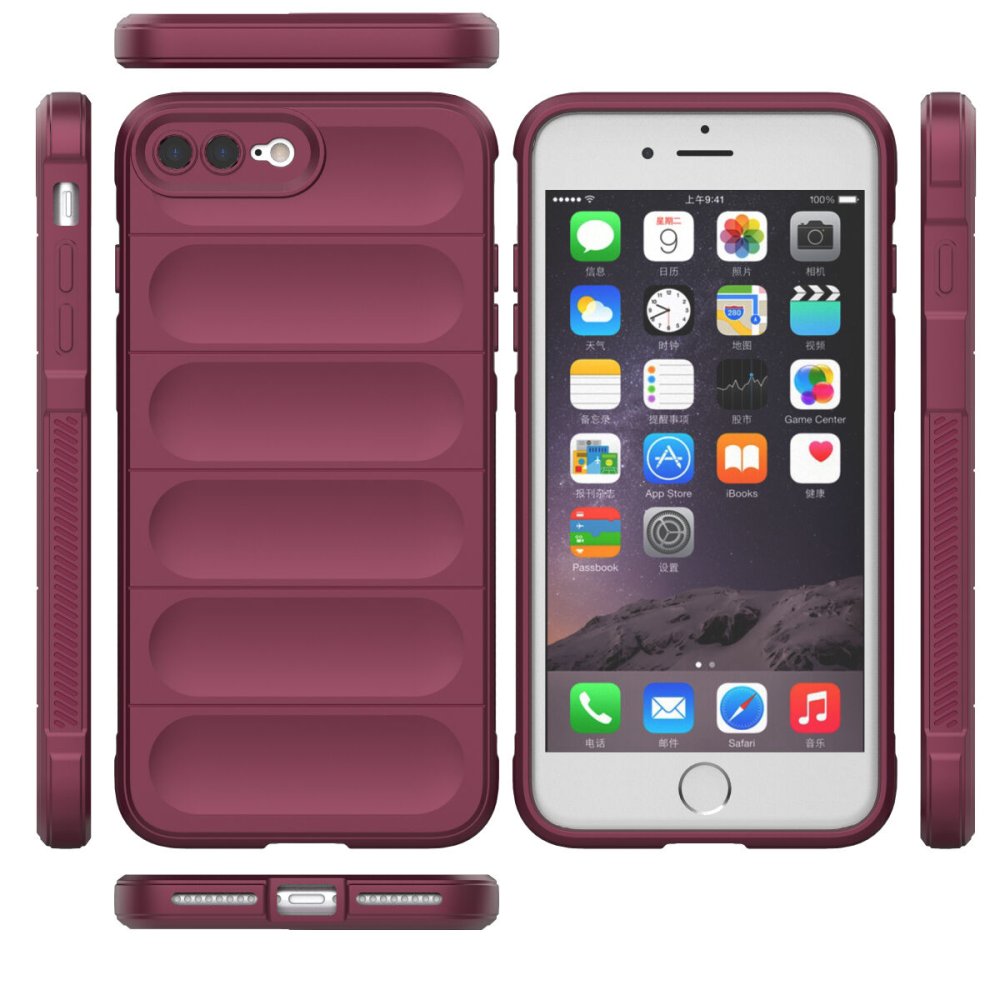 Newface iPhone 8 Plus Kılıf Optimum Silikon - Bordo