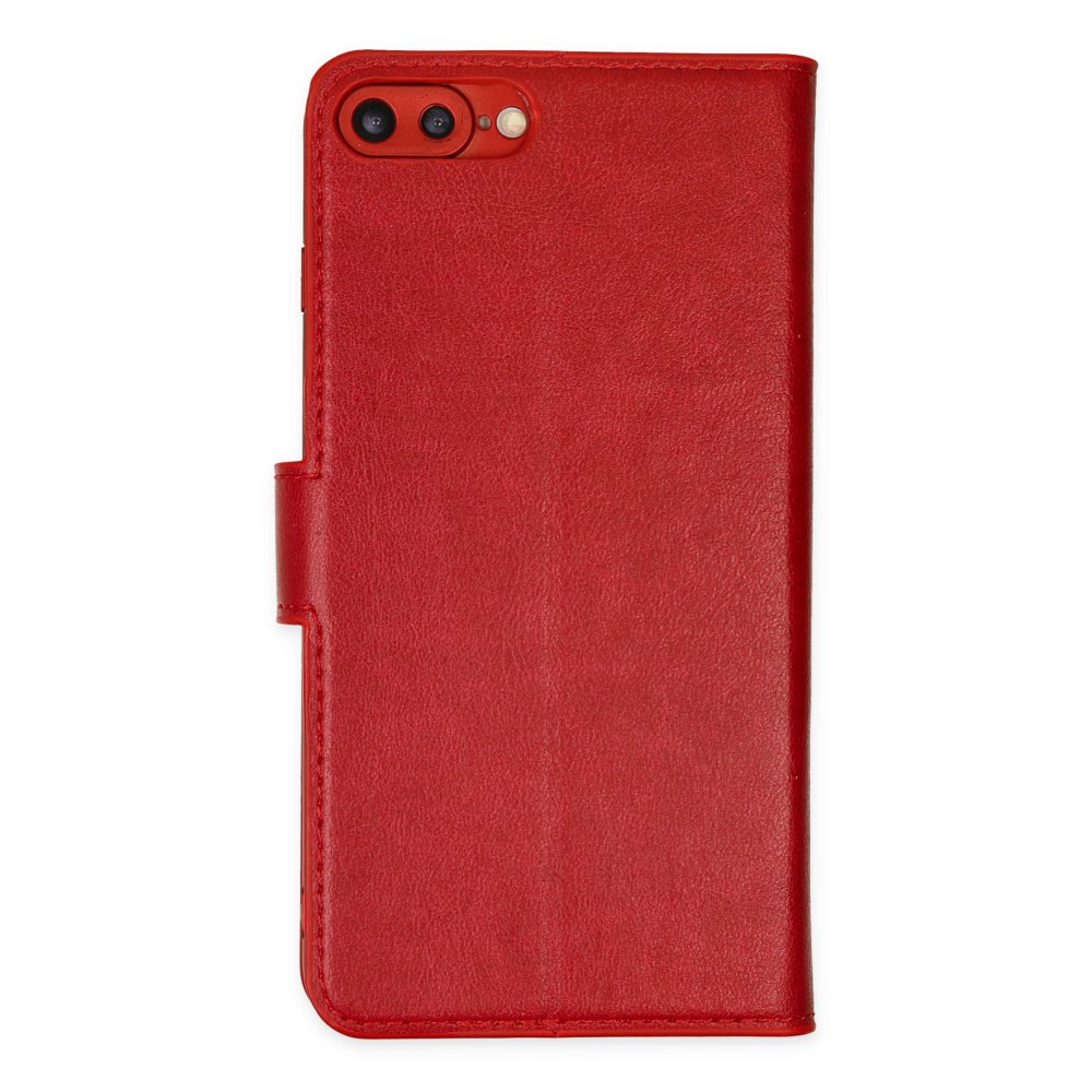 Newface iPhone 8 Plus Kılıf Trend S Plus Kapaklı Kılıf - Kırmızı