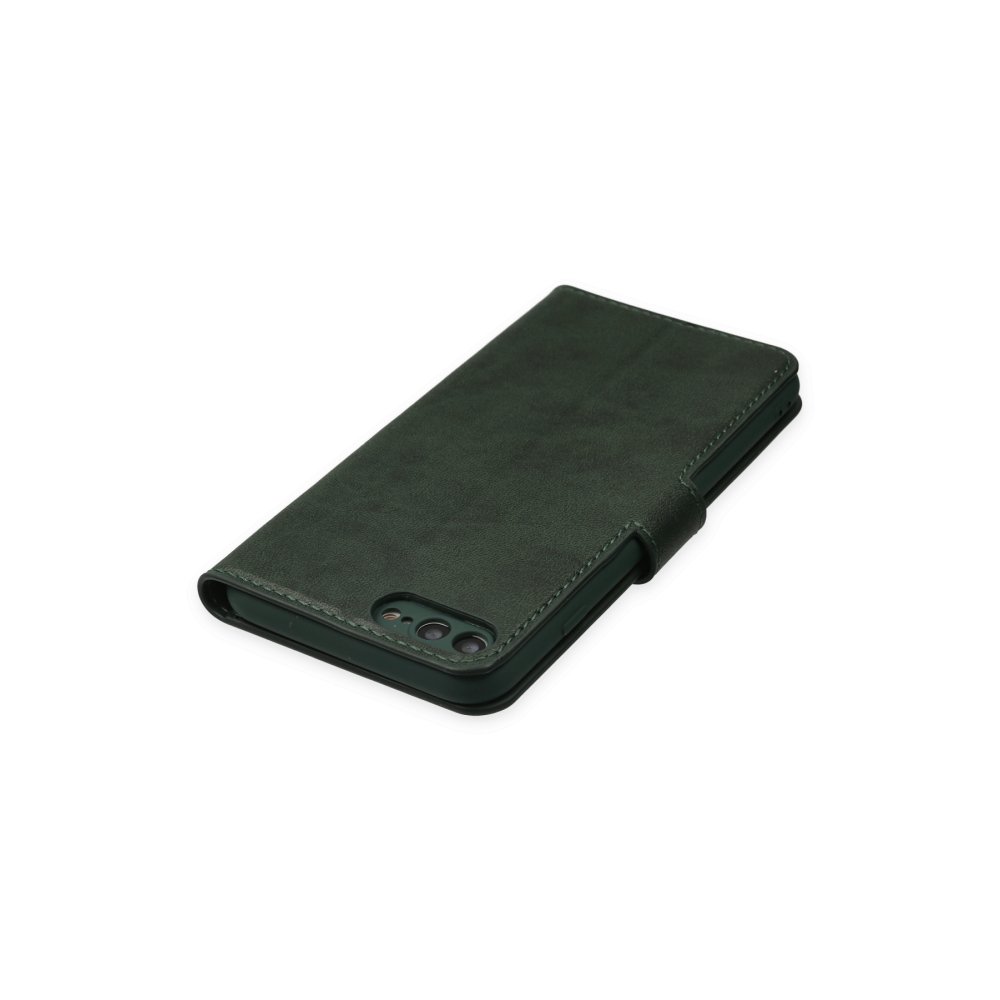 Newface iPhone 8 Plus Kılıf Trend S Plus Kapaklı Kılıf - Yeşil