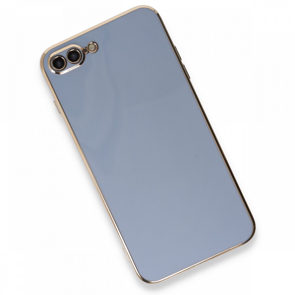 Newface iPhone 8 Plus Kılıf Volet Silikon - Mavi