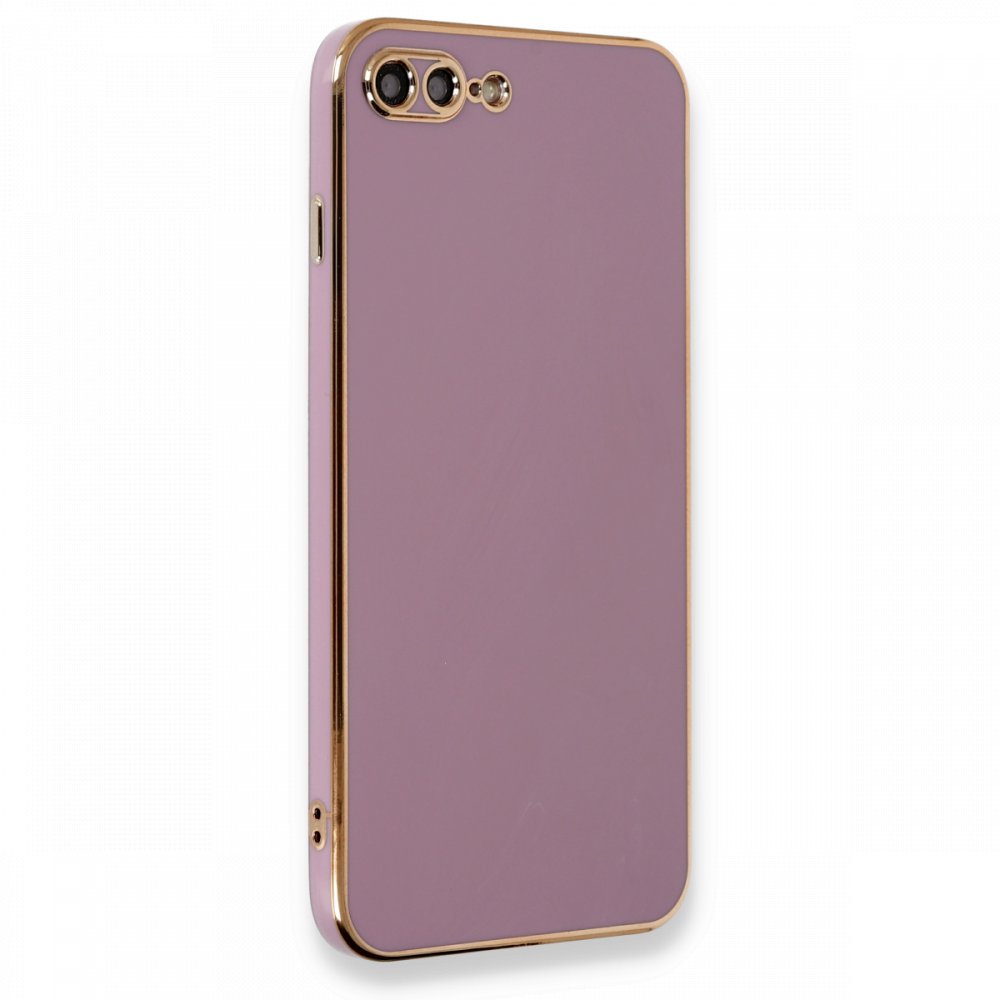 Newface iPhone 8 Plus Kılıf Volet Silikon - Mor