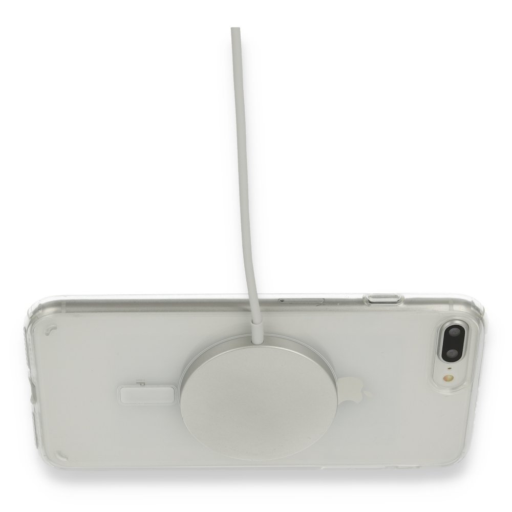 Newface iPhone 8 Plus Kılıf Magneticsafe Şeffaf Silikon - Şeffaf