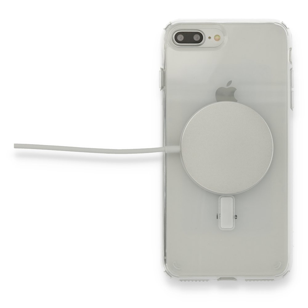 Newface iPhone 8 Plus Kılıf Magneticsafe Şeffaf Silikon - Şeffaf
