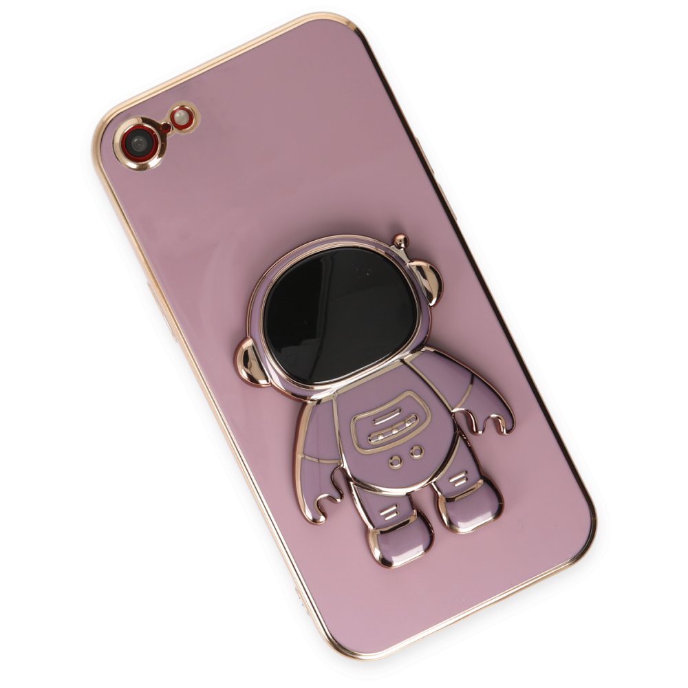 Newface iPhone SE 2020 Kılıf Aston Stand Silikon - Mor