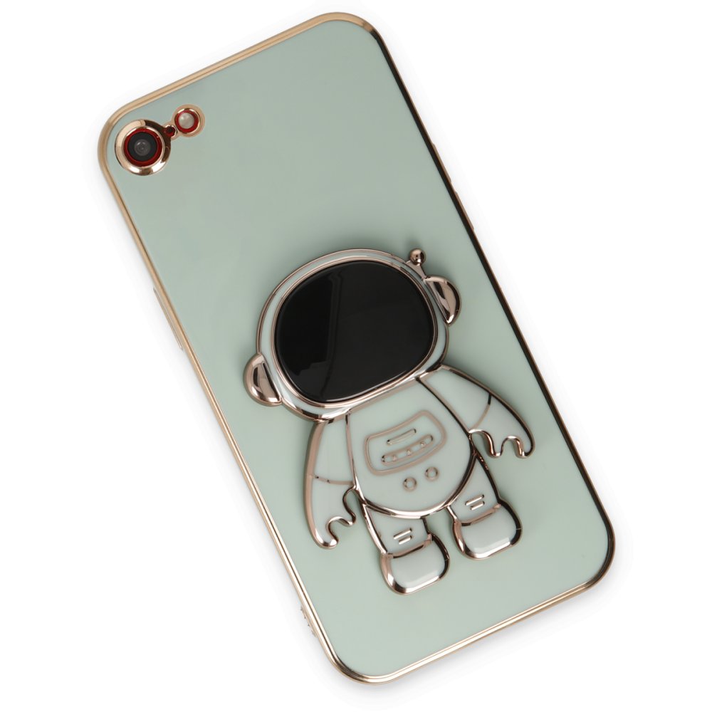 Newface iPhone SE 2020 Kılıf Aston Stand Silikon - Yeşil