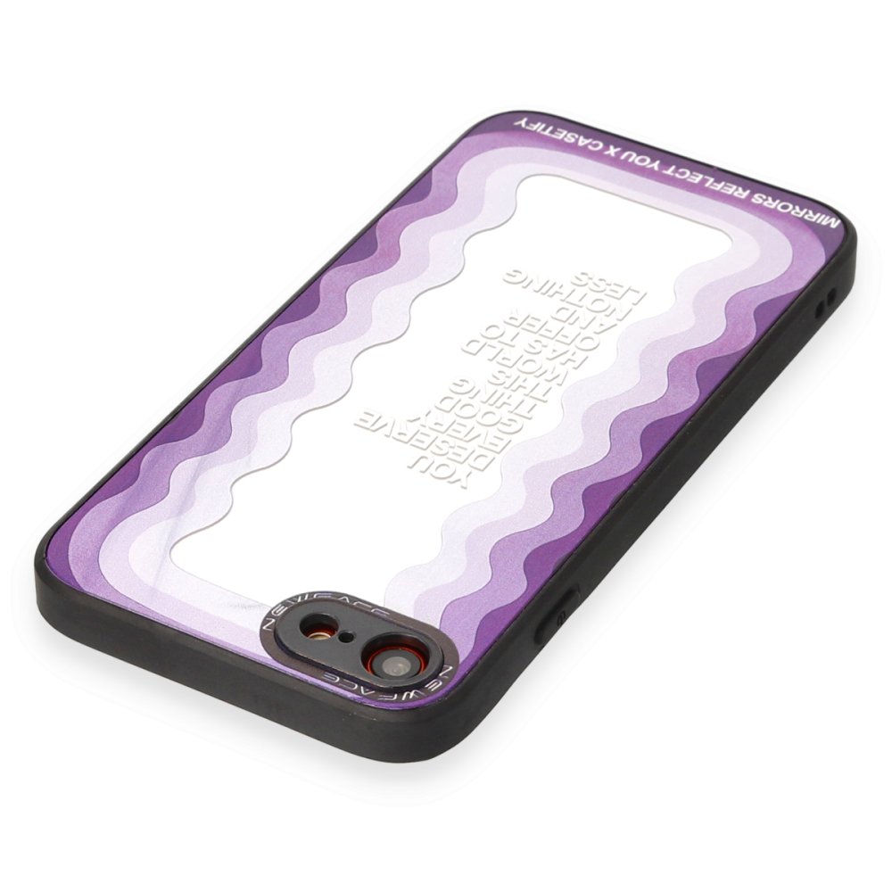 Newface iPhone SE 2020 Kılıf Mirror Desenli Kapak - Mirror - 5