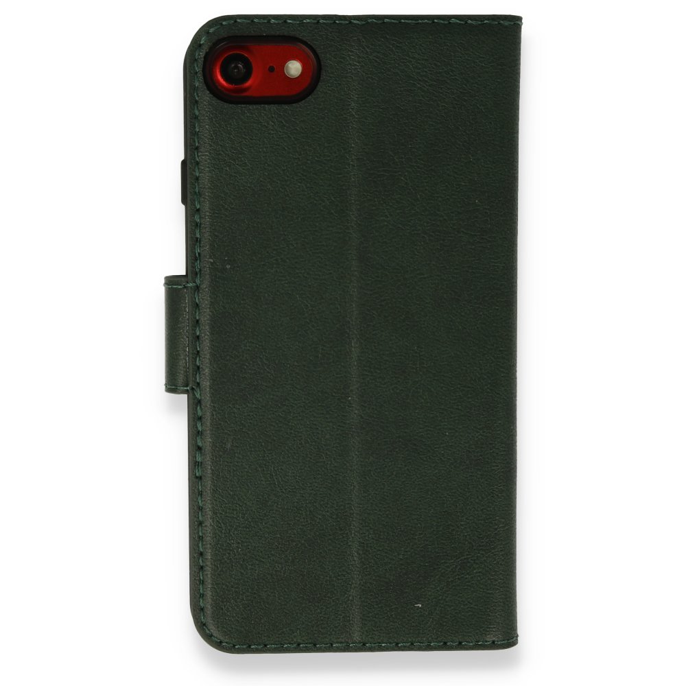 Newface iPhone SE 2020 Kılıf Trend S Plus Kapaklı Kılıf - Yeşil