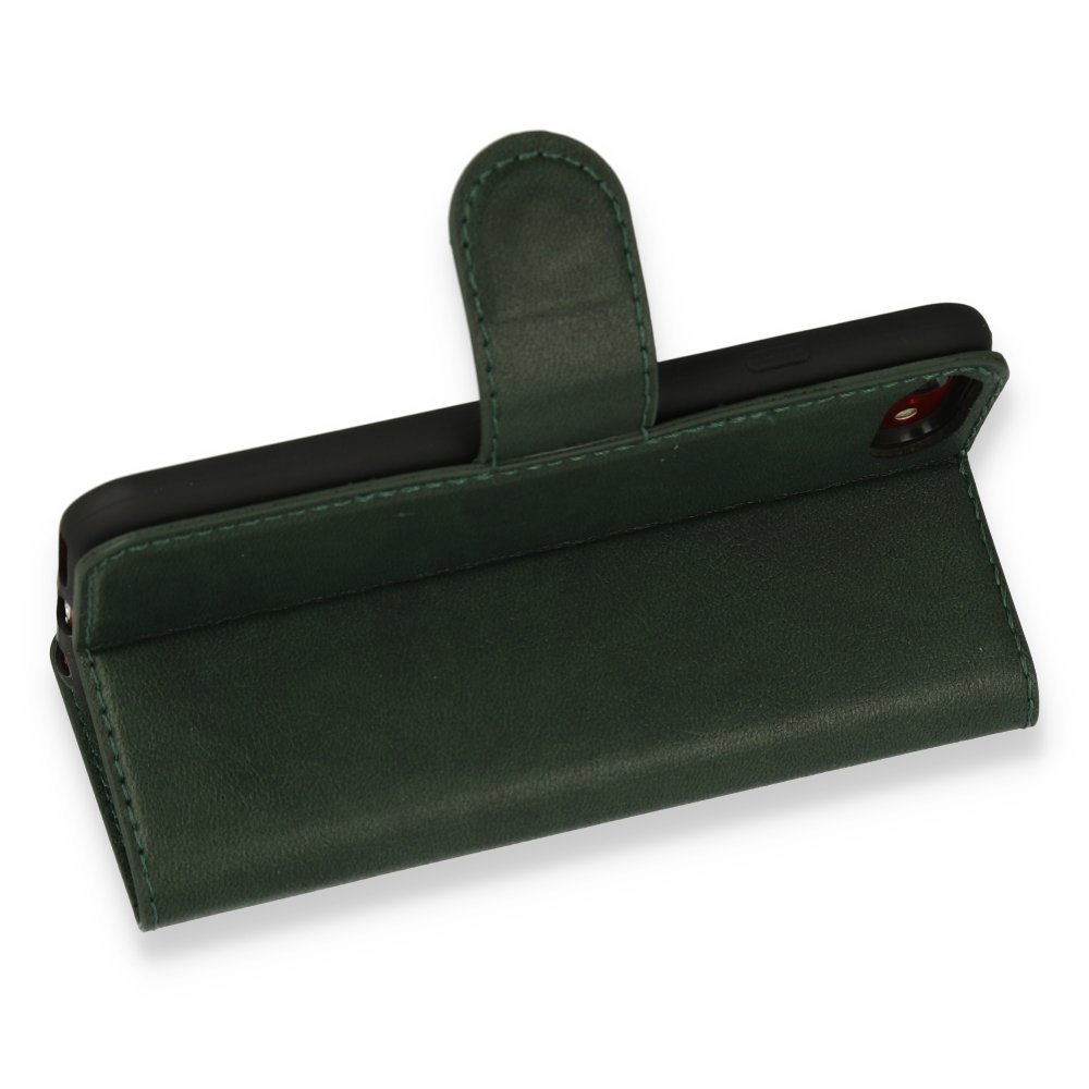 Newface iPhone SE 2020 Kılıf Trend S Plus Kapaklı Kılıf - Yeşil