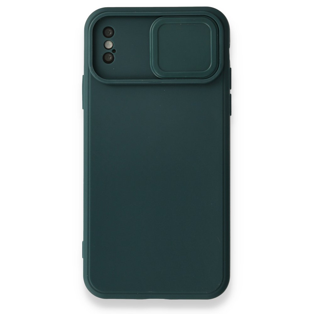Newface iPhone X Kılıf Color Lens Silikon - Yeşil