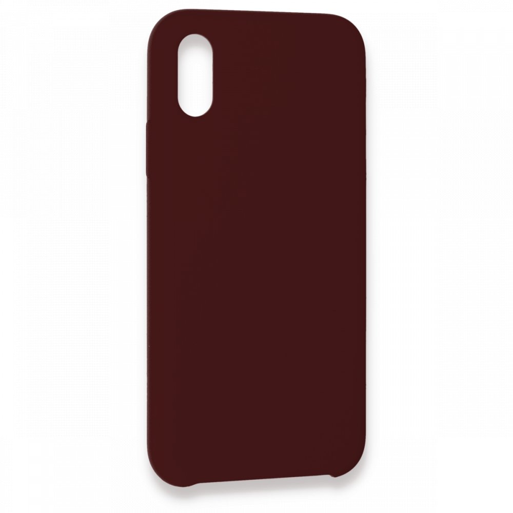 Newface iPhone X Kılıf Lansman Legant Silikon - Bordo