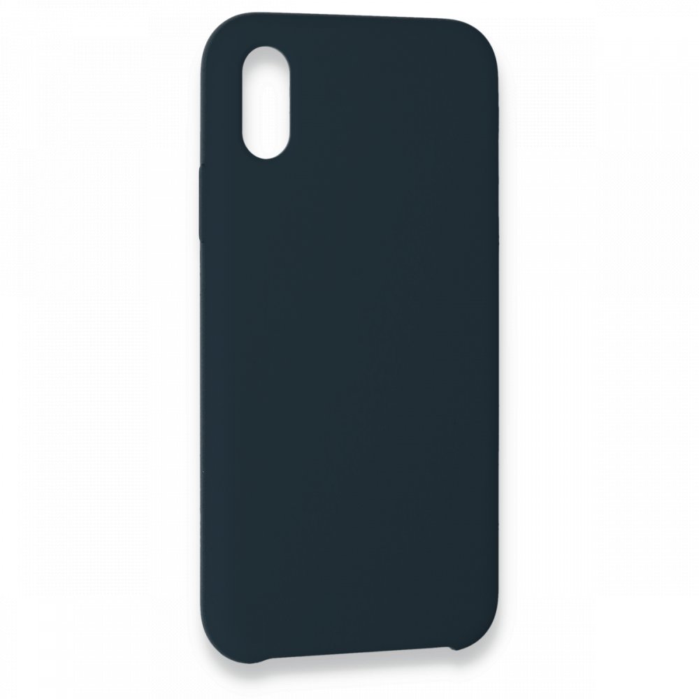 Newface iPhone XS Max Kılıf Lansman Legant Silikon - Gece Mavisi