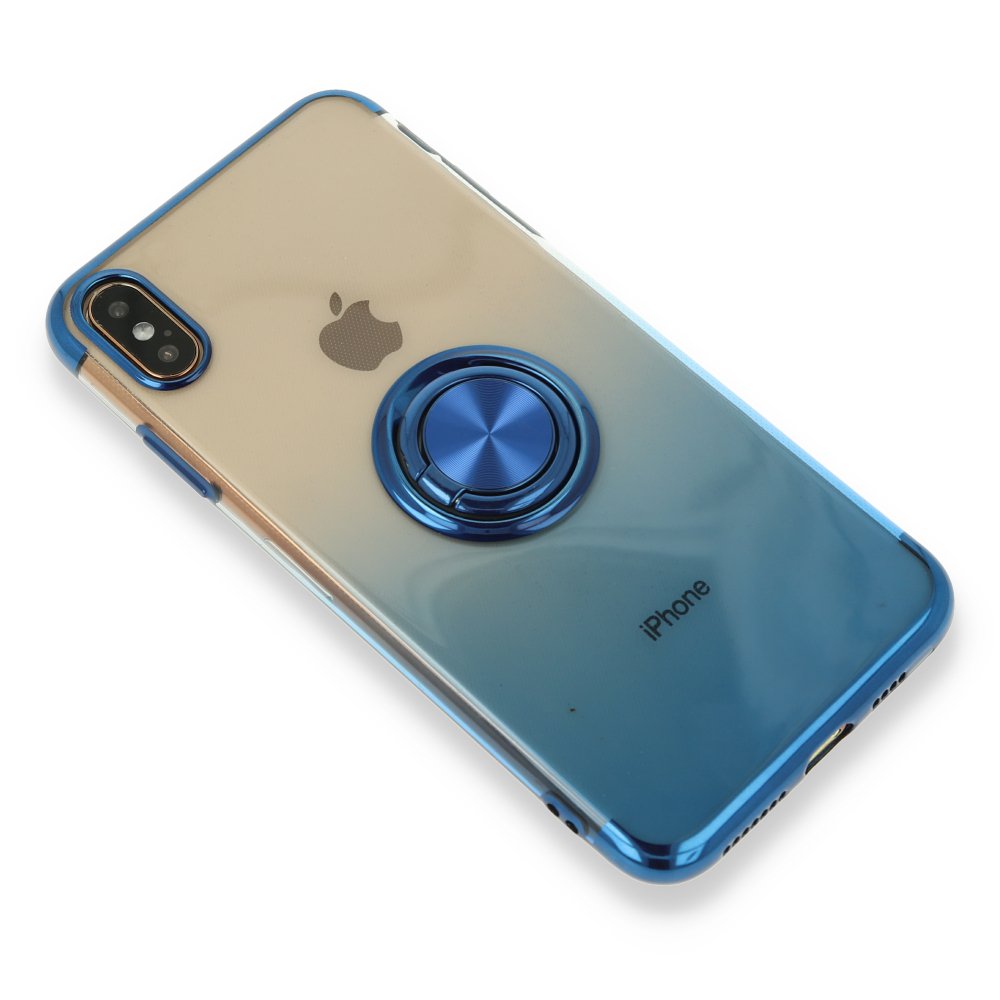 Newface iPhone XS Max Kılıf Marvel Yüzüklü Silikon - Mavi