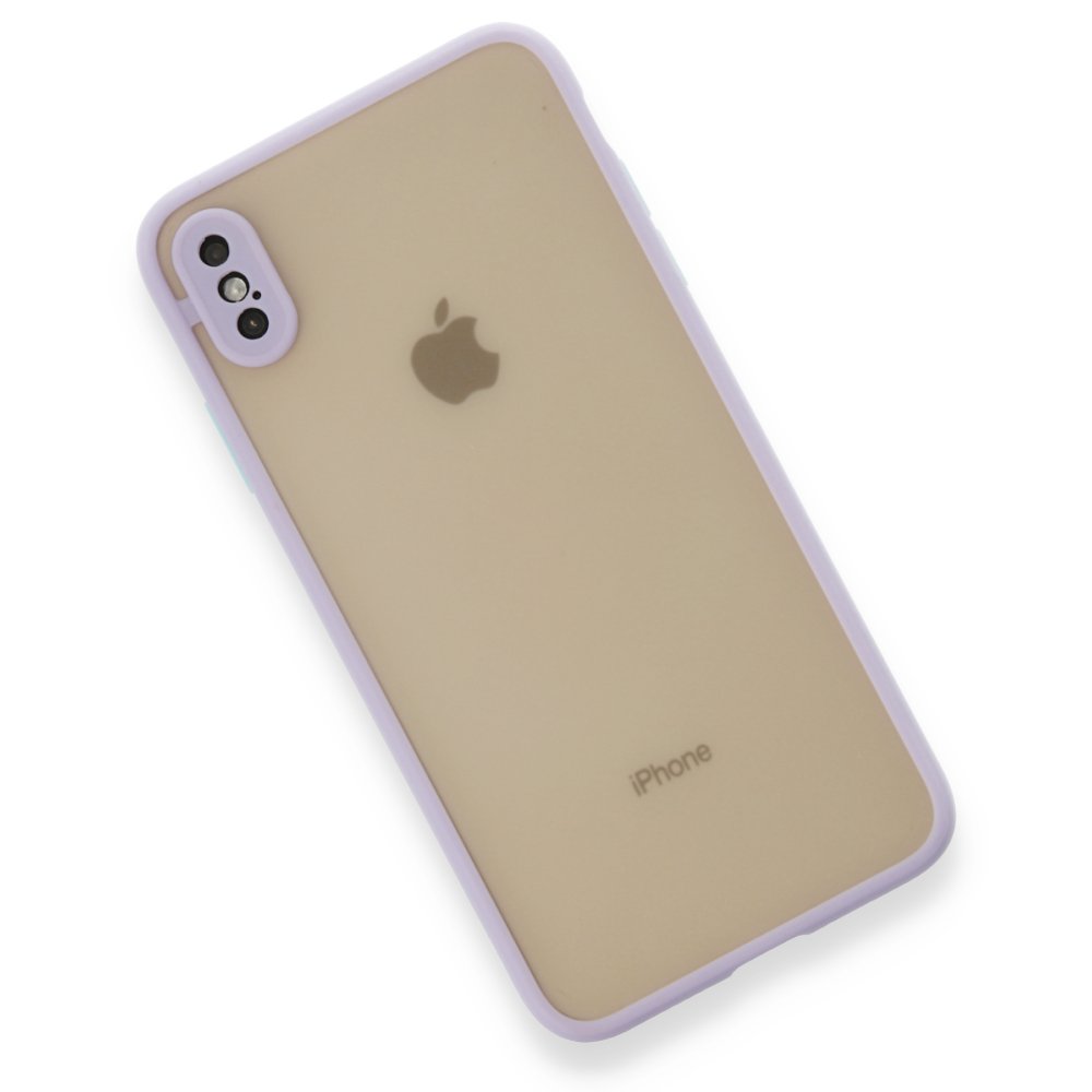 Newface iPhone X Kılıf Montreal Silikon Kapak - Mor