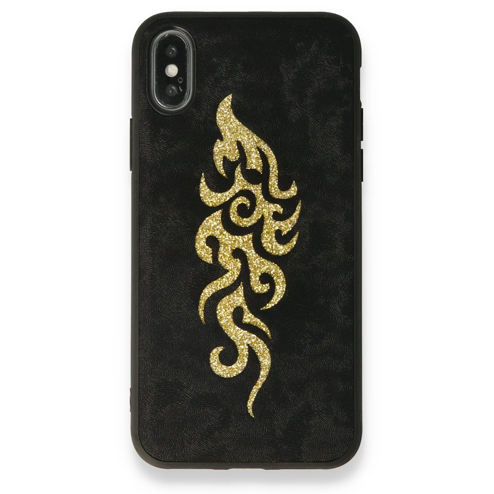 Newface iPhone XS Kılıf Motif Silikon Kapak - Siyah