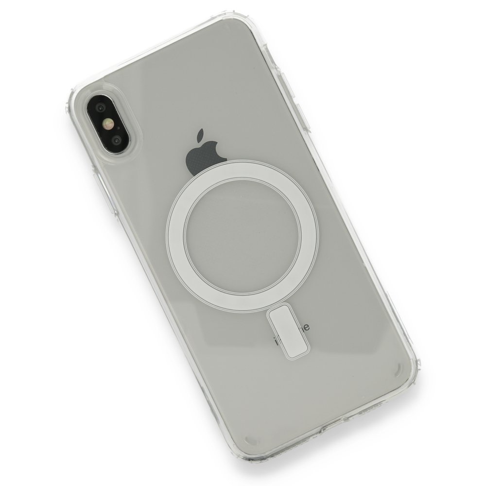 Newface iPhone X Kılıf Magneticsafe Şeffaf Silikon - Şeffaf