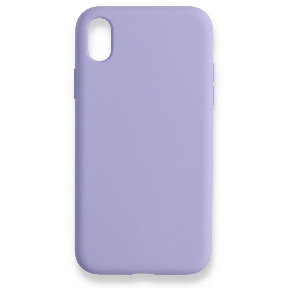 Newface iPhone XR Kılıf Nano içi Kadife Silikon - Lila