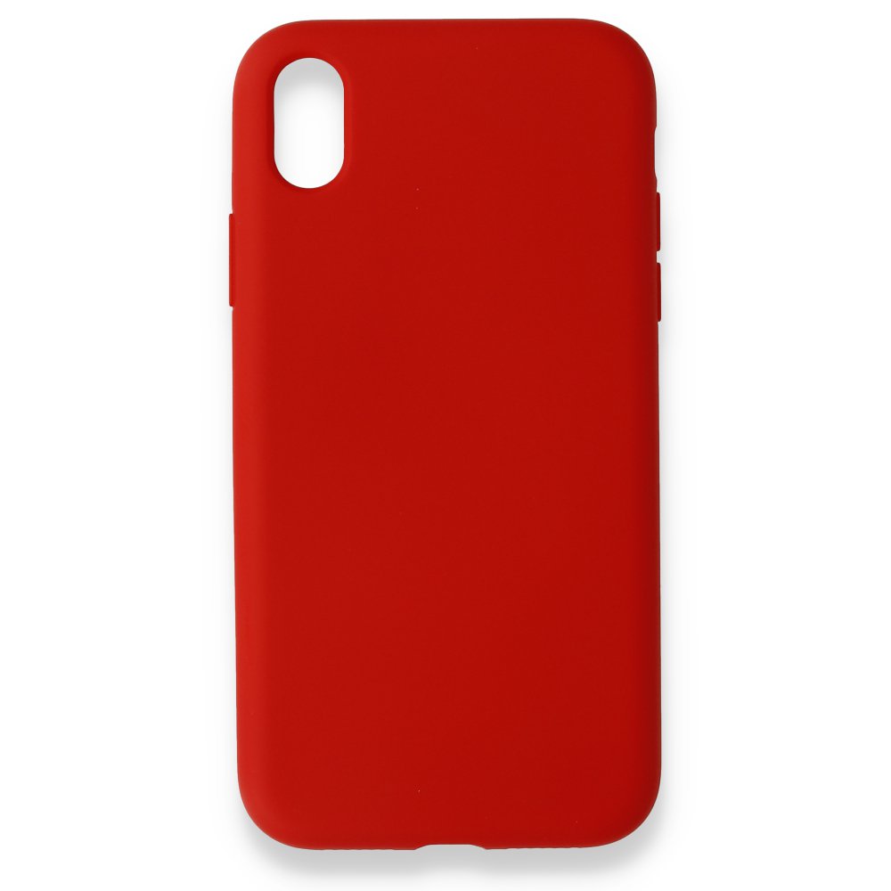 Newface iPhone XR Kılıf Nano içi Kadife  Silikon - Kırmızı