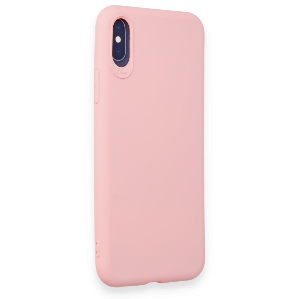 Newface iPhone XS Kılıf First Silikon - Pudra