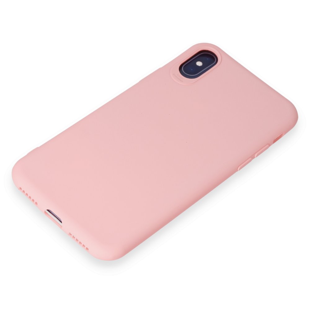 Newface iPhone XS Kılıf First Silikon - Pudra