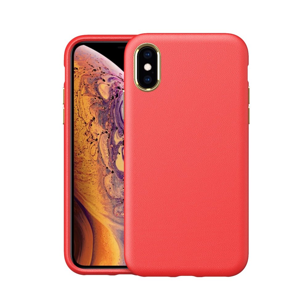 Newface iPhone XS Kılıf Label Kapak - Kırmızı