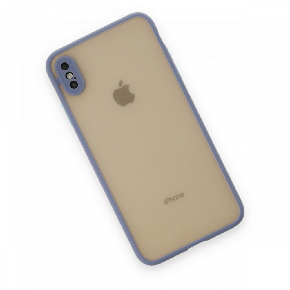 Newface iPhone XS Kılıf Montreal Silikon Kapak - Gri