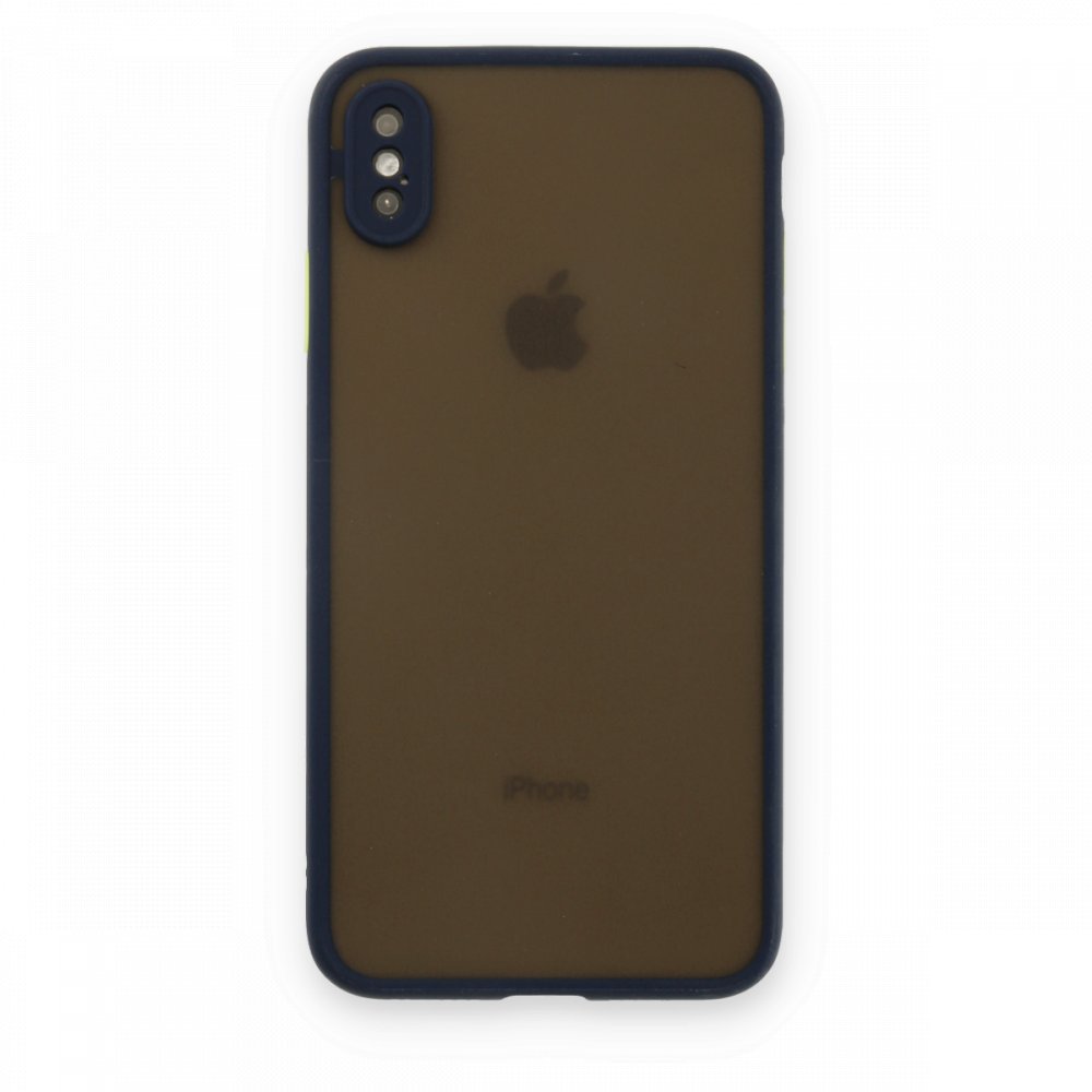 Newface iPhone XS Kılıf Montreal Silikon Kapak - Lacivert