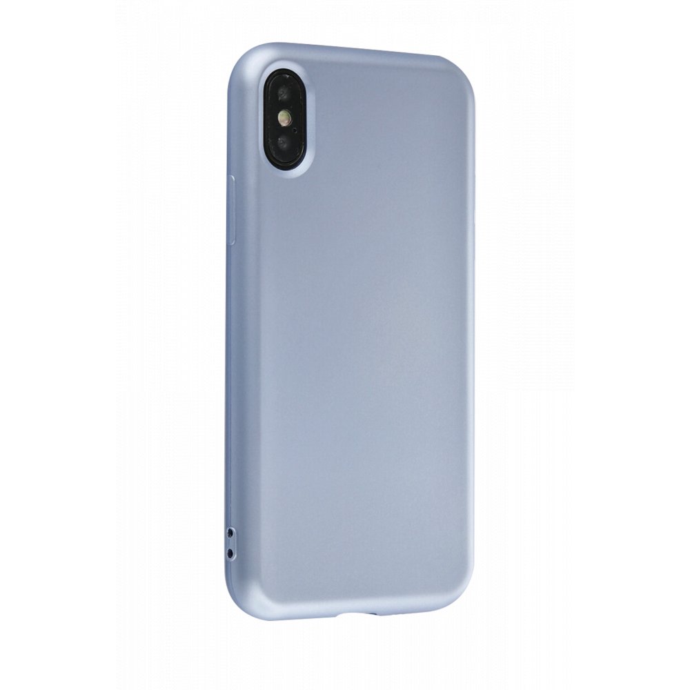 Newface iPhone XS Kılıf Nano içi Kadife  Silikon - Sky Blue