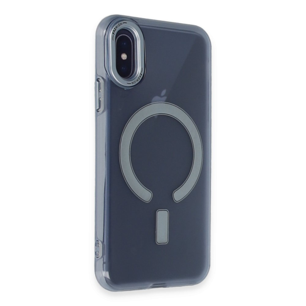 Newface iPhone XS Kılıf Troy Magsafe Kapak - Mavi